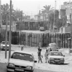 blocked entrance to Beach refugee camp, Gaza Strip. Credit: UNRWA photo by M. Nasr. 1991